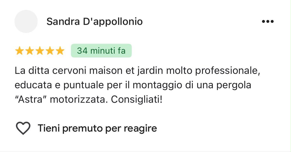 Screenshot reale recensione Google RECENSIONE_IMG_7