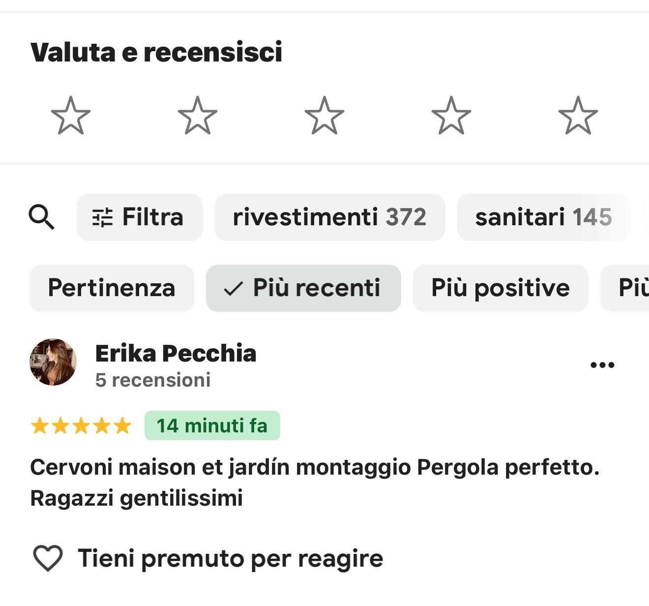 Screenshot reale recensione Google RECENSIONE_IMG_11